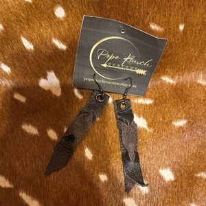 Pope Ranch Custom Leather Earrings